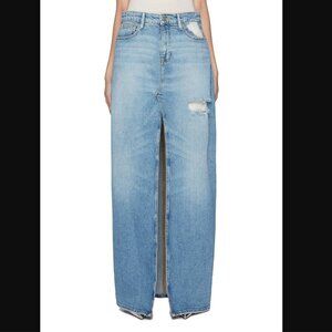 Good American Denim Maxi Skirt with Slits Front and Back Size 0 / 24